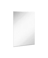 Hamilton Hills Frameless Rectangular Mirror, Large Polished Glass Ultra Thin, Lightweight Vanity Mirror - Clear