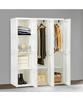 Slickblue Foldable Closet Clothes Organizer with 12 Cubby Storage