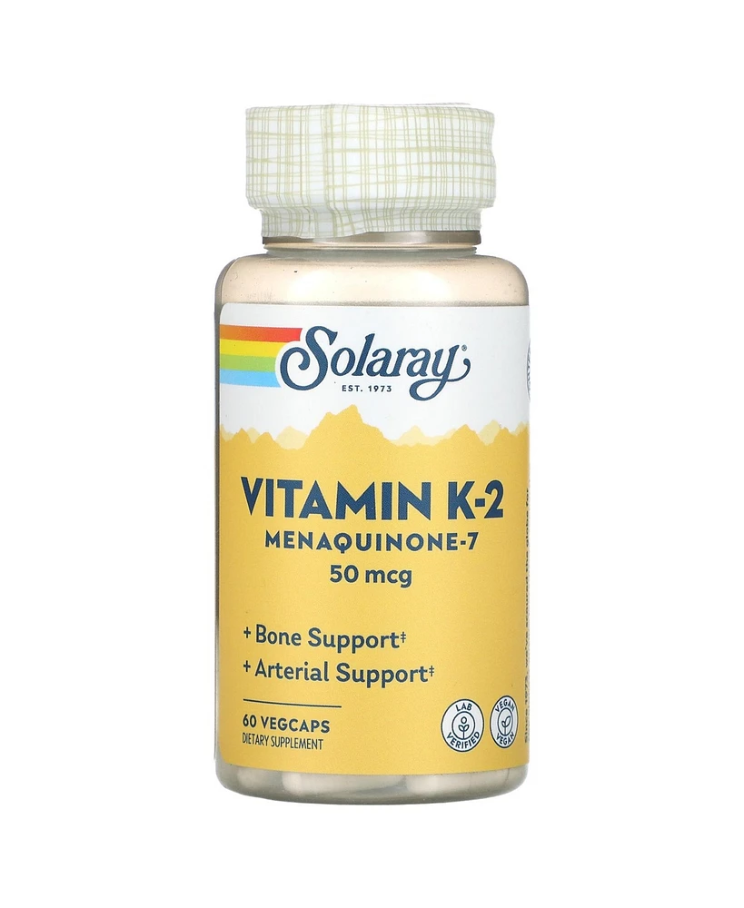 Solaray Vitamin K-2 Menaquinone-7 50 mcg - 60 VegCaps