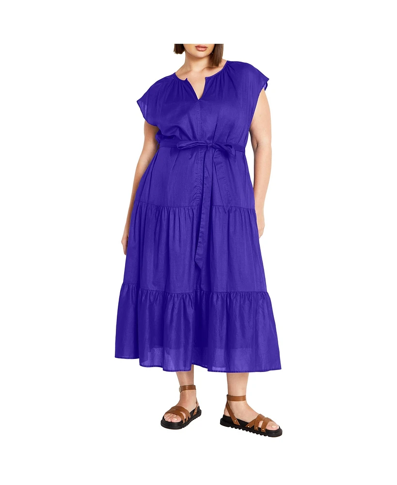 City Chic Women's Kasbah Plain Dress