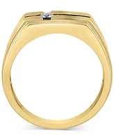 Effy Men's Diamond East-West Cross Ring (1/6 ct. t.w.) in 14k Gold