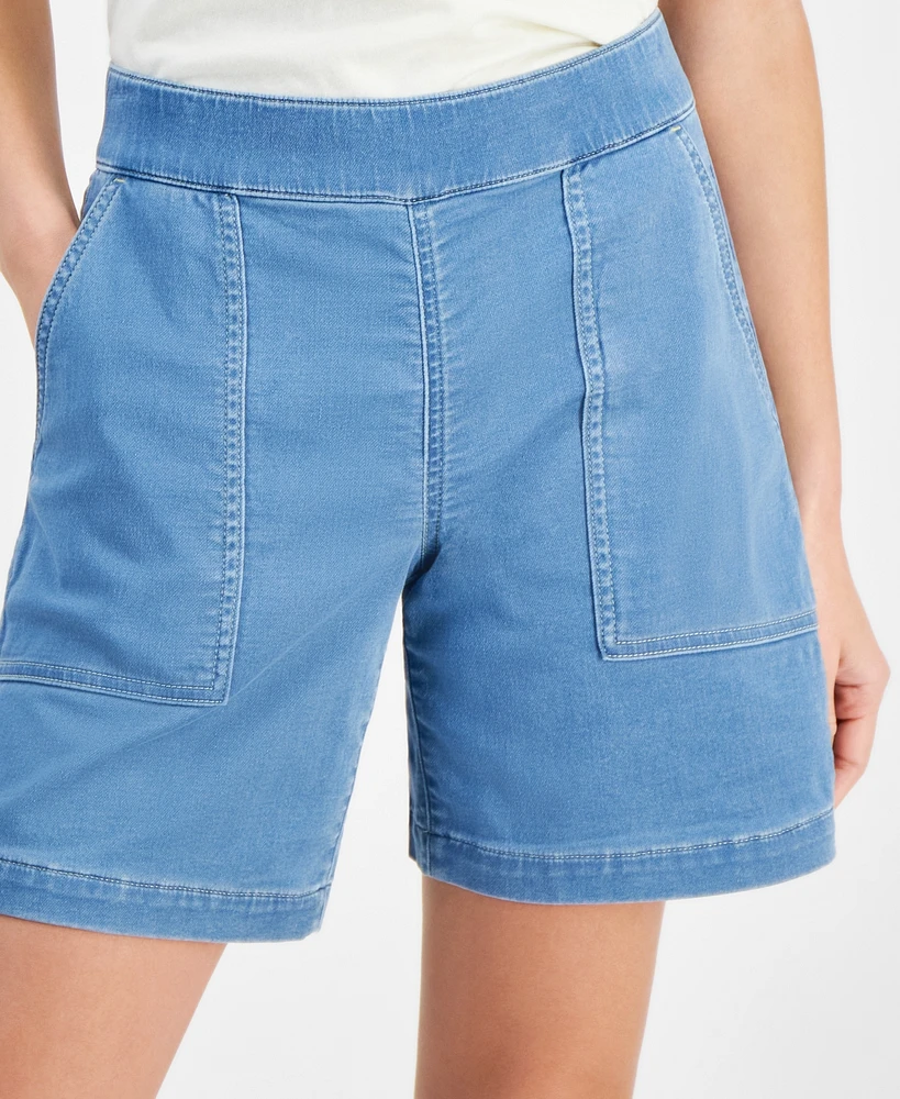 Style & Co Women's Pull-On Mid-Rise Straight-Leg Shorts, Created for Macy's