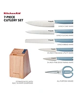 KitchenAid Classic 7-Pc. Japanese Steel Knife & Sharpener Block Set