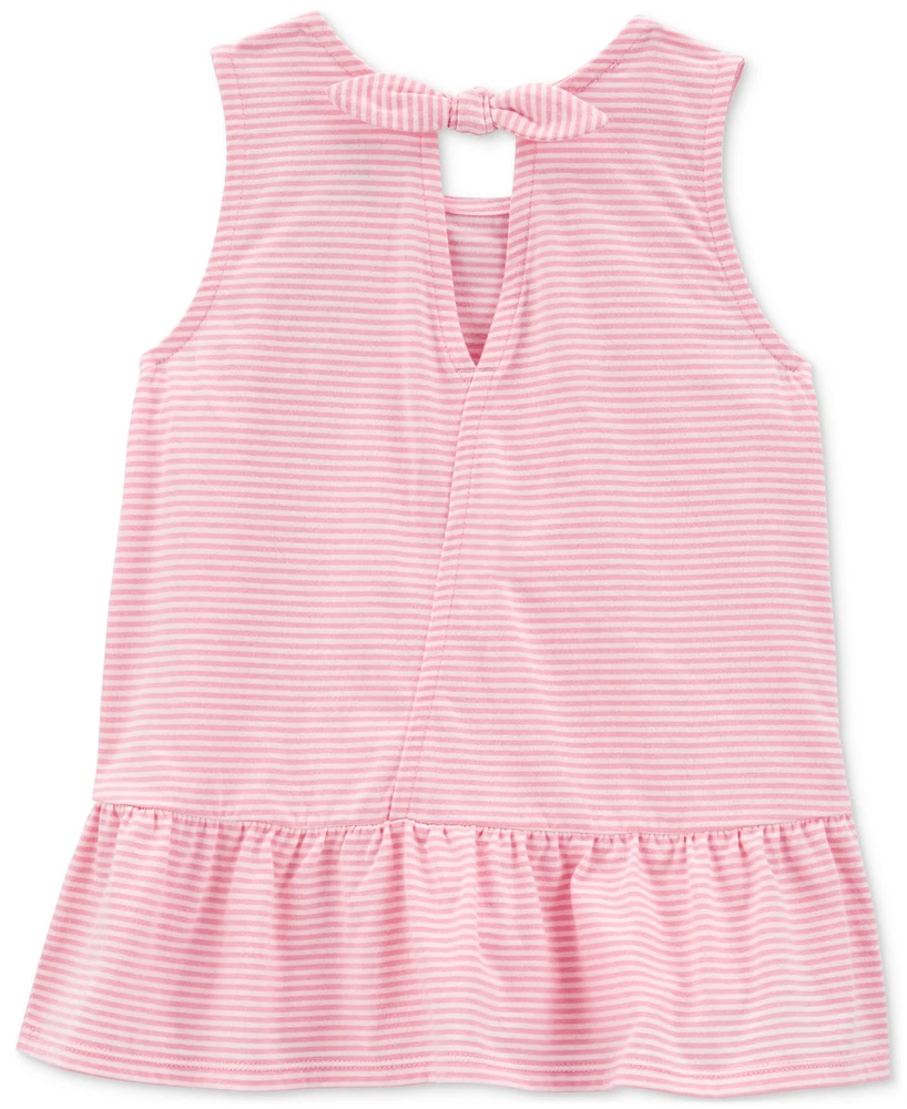 Carter's Toddler Girls Striped Watermelon Top & Bike Shorts, 2 Piece Set