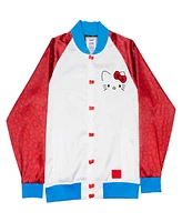 Unisex Loungefly White/Red Hello Kitty 50th Anniversary Raglan Full-Snap Souvenir Jacket