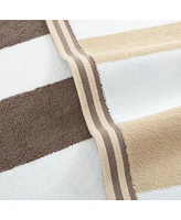 Reversible Luxury Beach Towel (35x70 in., 600 Gsm), Striped Color Options, Oversized, Thick, Soft Ring Spun Cotton Resort