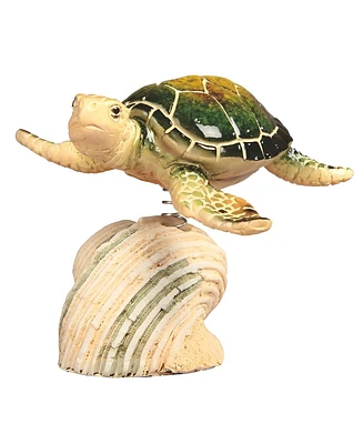 Fc Design 3.5"H Green Spring-Bubble Sea Turtle on Coral Figurine Decoration Home Decor Perfect Gift for House Warming, Holidays and Birthdays