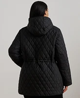 Lauren Ralph Plus Hooded Quilted Anorak Coat