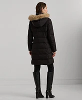 Lauren Ralph Lauren Petite Faux-Fur-Trim Hooded Puffer Coat