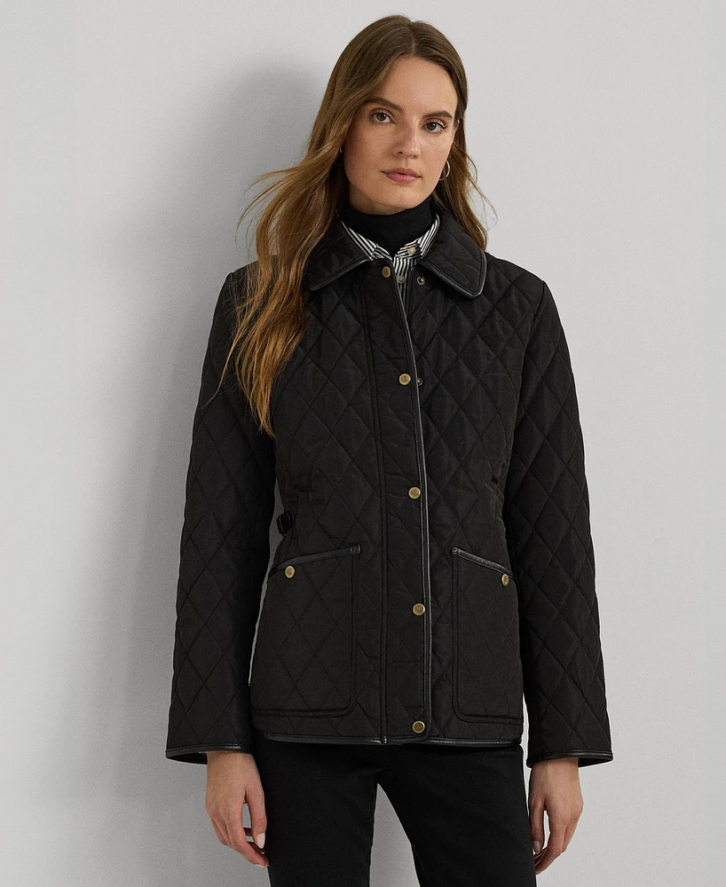 Lauren Ralph Women's Quilted Velboa-Lined Coat