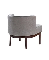 Hulala Home Diamond Pull Button Tufted Low Back Barrel Accent Chair