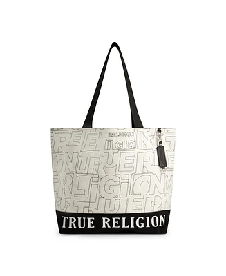True Religion Logo Stitch Large Tote