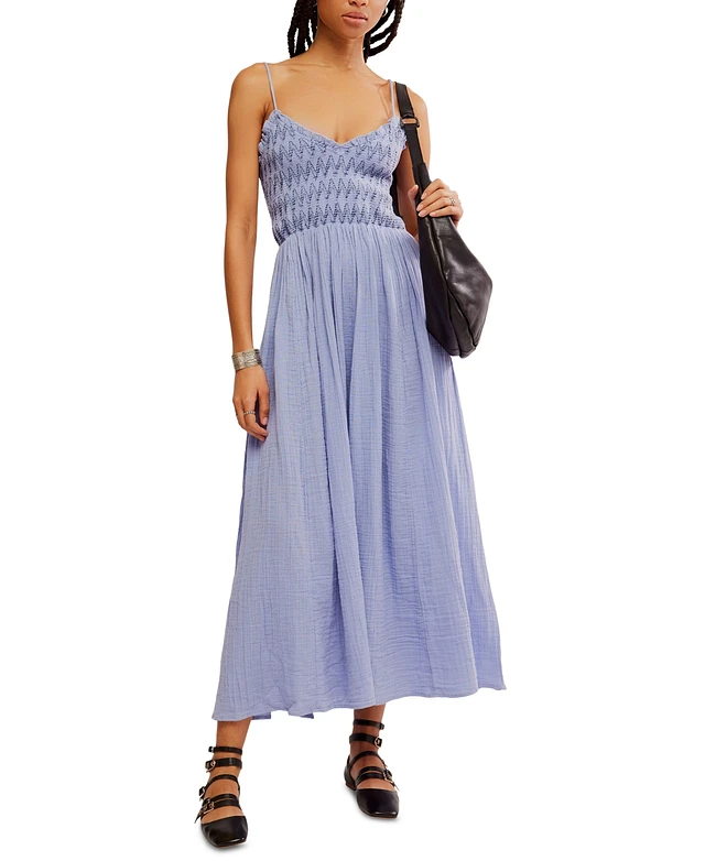 knee length dresses for ladies Free People Taking Sides Maxi Dress — 100% Cotton main image 1