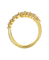 Unwritten Cubic Zirconia Spiral Ring
