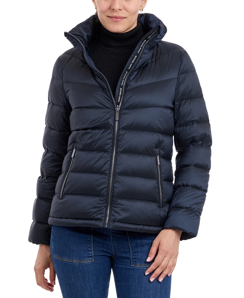 Michael Kors Women's Hooded Shine Packable Down Puffer Coat, Created for Macy's