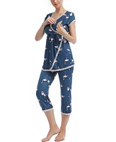 kimi + kai Maternity Addison Nursing Pajama Set