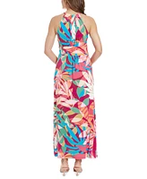 London Times Women's Printed Maxi Dress