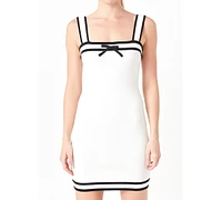 endless rose Women's Bow-Trim Bodycon Dress