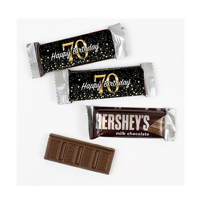 Just Candy 44 Pcs Bulk 70th Birthday Candy Hershey's Snack Size Chocolate Bar Party Favors (19.8 oz, Approx. 44 Pcs) - Assorted pre