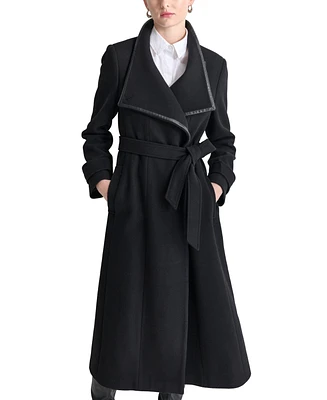 Dkny Women's Belted Wing-Collar Maxi Coat