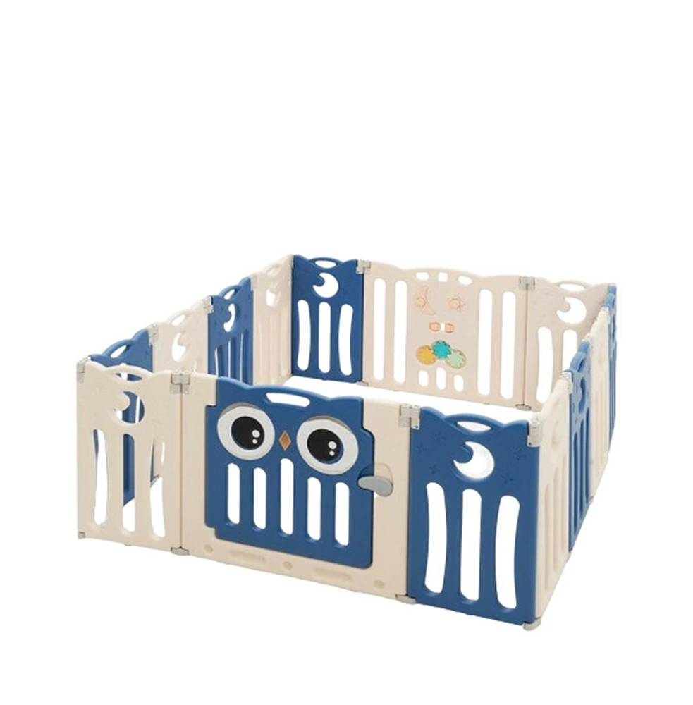 Slickblue Toddler 14-Panel Baby Playpen Activity Center Foldable Play Yard with Lock Door