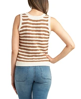 Bcx Juniors' Striped Sleeveless Sweater Tank Top