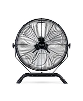 Newair 20" High Velocity Outdoor Fan, Heavy Duty Waterproof 2-in-1 Floor Stand or Wall Mount Fan, Adjustable Tilt and 3 Speeds up to 4650 Cfm | Wall F
