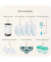 Nuk Smooth Flow Pro Anti-Colic Baby Bottles, Bottle Warmer & Accessories 20 Piece Gift Set