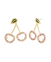 Coach Faux Stone Signature Cherry Drop Earrings