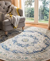 Safavieh Evoke EVK220C Ivory/Blue 5'1" Round Area Rug