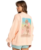 Roxy Juniors' Line Up Oversized Graphic Sweatshirt