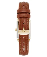 Anne Klein Women's Quartz Brown Leather Band Watch, 21mm