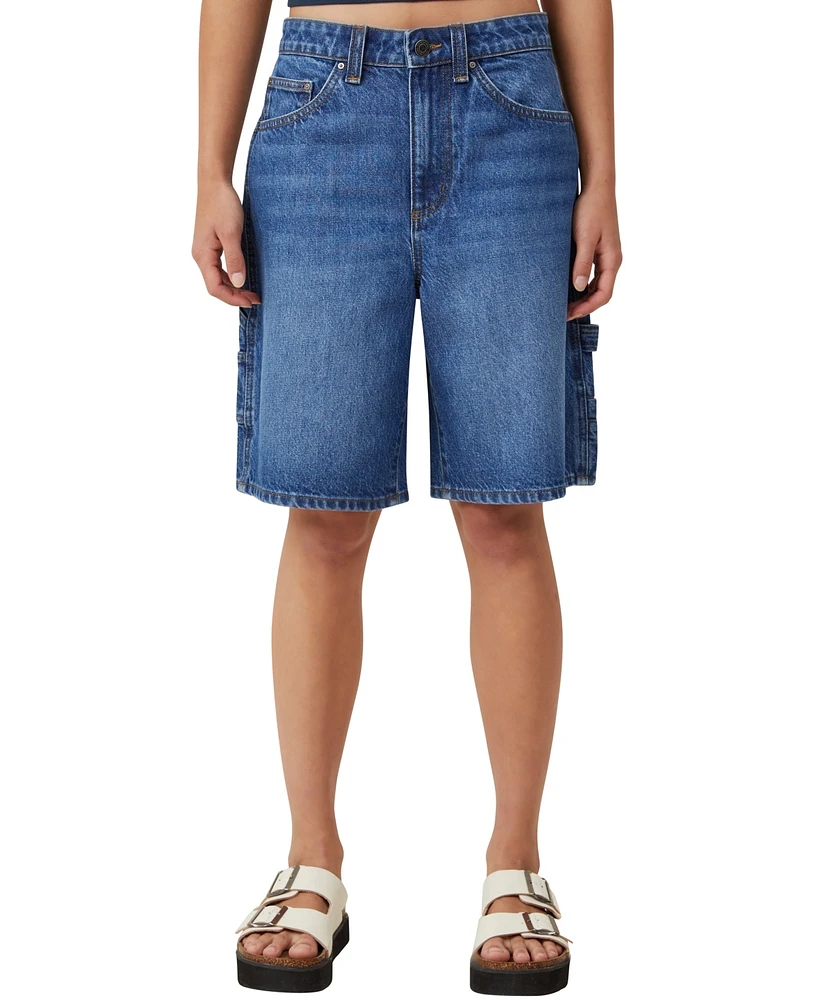 Cotton On Women's Super Baggy Carpenter Denim Jort