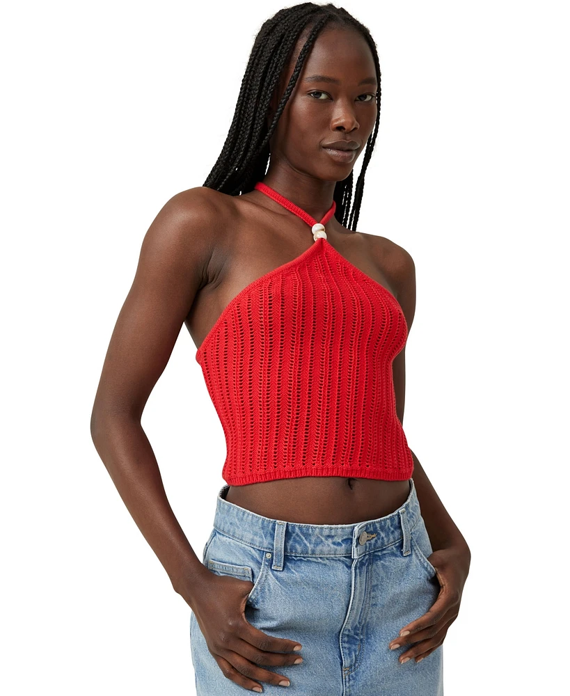 Cotton On Women's Summer Crochet Halter