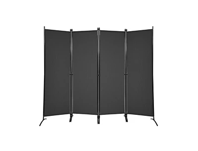 Slickblue 4-Panel Room Divider with Steel Frame