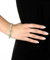 Cultured Freshwater Pearl and Dyed Jade Bracelet in 14k Gold