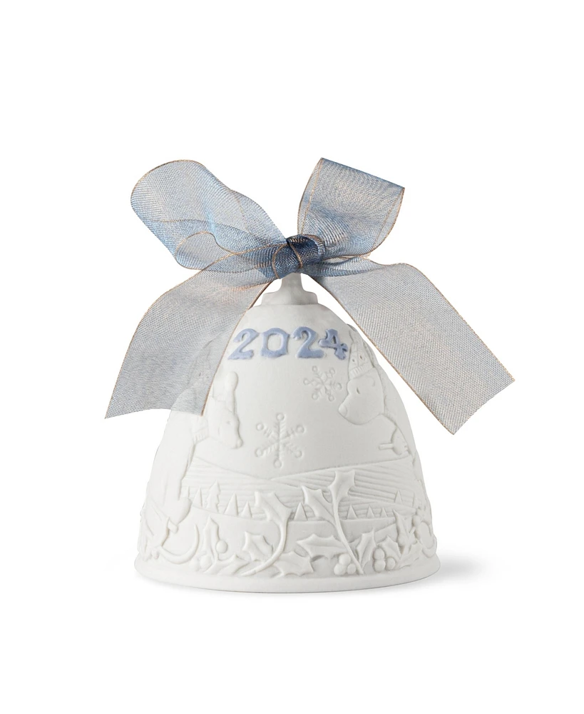 Lladro 2024 Christmas bell blue