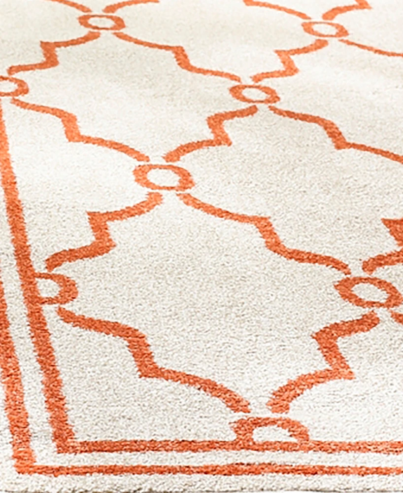 Safavieh Amherst AMT414 Beige and Orange 2'3" x 11' Runner Area Rug