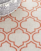 Safavieh Amherst AMT412 Ivory and Orange 5' x 5' Square Area Rug