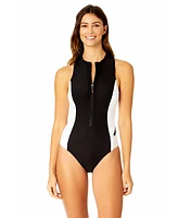 Coppersuit Women's Zip Front One Piece Swimsuit