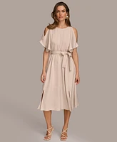 Donna Karan Women's Cold-Shoulder A-Line Dress