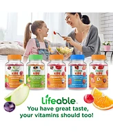 Lifeable Prebiotic Fiber 5g Supplement for Kids Gummies - Digestive System - Great Tasting Natural Flavor, Dietary Supplement Vitamins - 60 Gummies