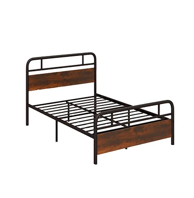 Slickblue Bed Frame with Industrial Headboard