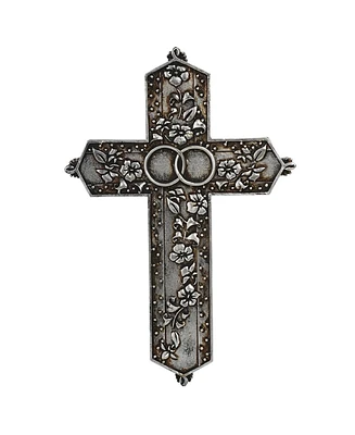 Fc Design 7.5"H Silver Matrimony Cross Wall Plaque Holy Home Decor Perfect Gift for House Warming, Holidays and Birthdays