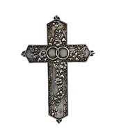 Fc Design 7.5"H Silver Matrimony Cross Wall Plaque Holy Home Decor Perfect Gift for House Warming, Holidays and Birthdays