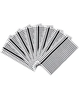 Sloppy Chef Classic Checkered Dishcloths (Pack of 8), 100% Cotton. Color Options, 13x13 in.