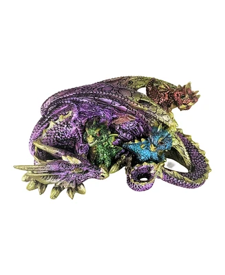 Fc Design 6.75"WPurple Dragon with Babies Figurine Decoration Home Decor Perfect Gift for House Warming, Holidays and Birthdays