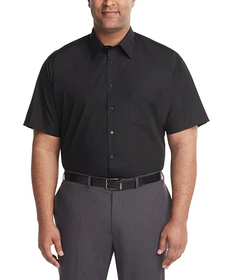 Van Heusen Men's Big & Tall Poplin Short Sleeve Dress Shirt