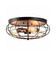 Slickblue Semi Flush Mount Ceiling Light with Industrial Retro Design