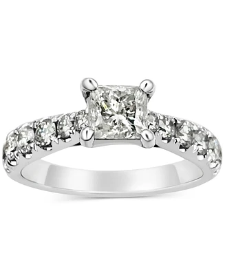 Diamond Princess-Cut Engagement Ring (1-1/2 ct. t.w.) in 14k White Gold